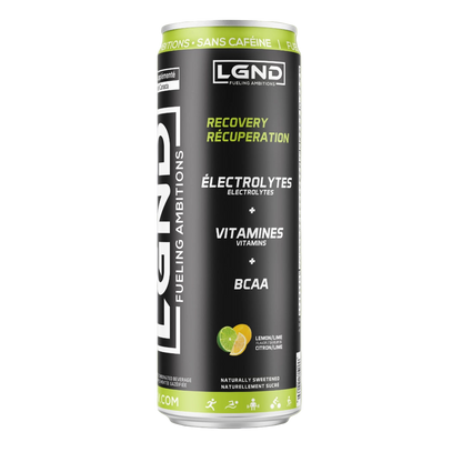 LGND recovery drink can on a white background