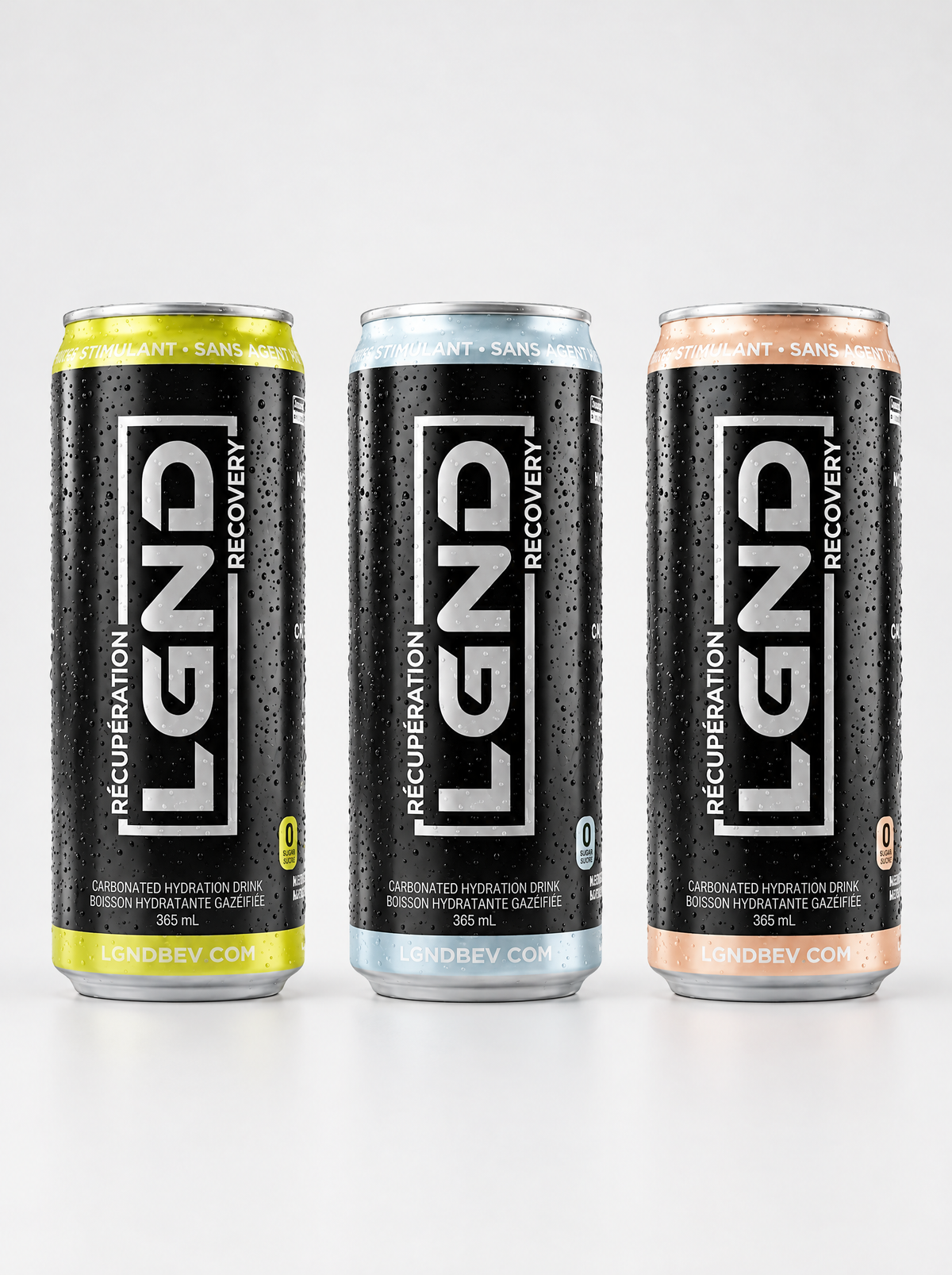 Discovery pack LGND Recovery : Lemon Lime, Blue Raspberry et Peach